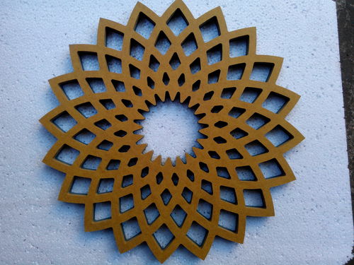 Sealing MDF Jali - Wood, 4 Inch x 8 Feet | Visually Appealing, Rugged Structure, Polished Finish, Flower Theme