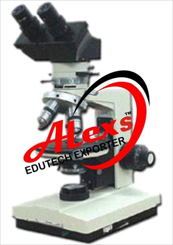 ALEX Polarizing Microscopes - Metal Construction, 50X to 400X Magnification | Strain-Free Plan Achromatic Objectives, Halogen Illumination System, Coated Optics