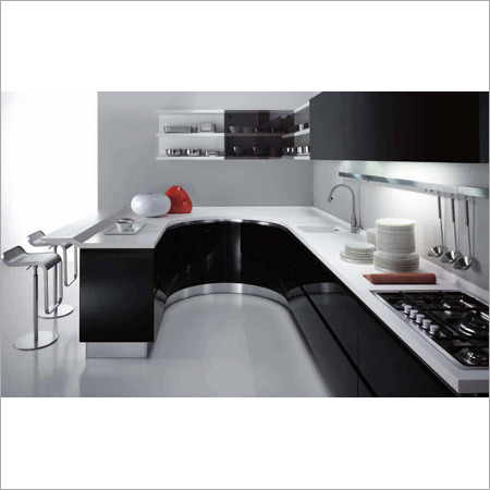 U आकार का मॉड्यूलर रसोई