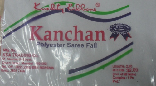 प्योर पॉलिएस्टर साड़ी फॉल