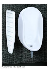 Half Stall Urinal - Premium Quality Material, Comfortable Size, Custom Color Options | Eye-Catching Design, Easy to Fix, Fine Finish