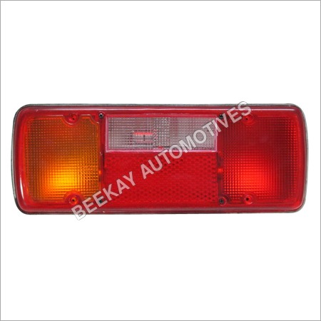 TAIL LAMP ASSY 4 CH. TATA - PVC Plastic, Rectangular Shape, Red & Yellow Colors, 12 Volt | Damage-Resistant, Suitable for Vehicles, High Quality