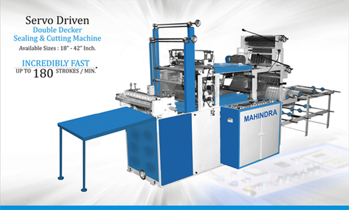 सर्वो संचालित डबल डेक sealing/cutting मशीन