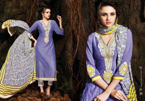 Fancy Chanderi Cotton Suit