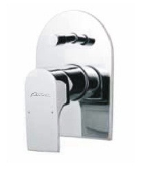 AUDI SINGLE LEVER DIVERTOR 3 INLET - Brass, 31.5 x 19 x 7 cm, Silver | Fine Finish, High Durability, Easy to Install, Wall Mounted