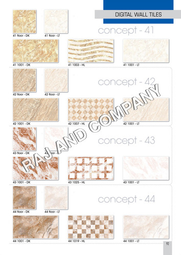 Glossy Ceramic Wall Tiles - 20x30, 25x37.5, 30x45, 30x60 cms | Polished Finish, Slip-Proof, Easy to Clean, Exquisite Designs, Versatile Use