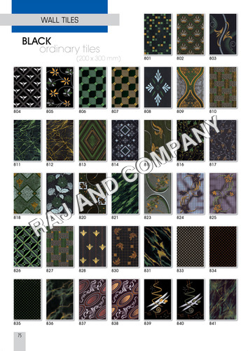 Black Wall Tiles Size: 20X30