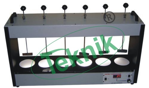 Jar Test Apparatus - Stainless Steel & Brass Paddles, Electronically Controlled Motor with Variable Speed 5 to 150 RPM