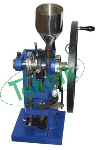 Tablet Making Machine - Stainless Steel Hopper, 9mm Punch & Die Set | Automatic Compression, Ejection, Eccentric Pressure System for Pharmaceutical Labs
