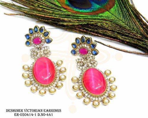 Victorian Earrings - Alloy & Brass, Regular Eight Colours | Elegant Drop Style for Women, Perfect for Anniversaries, Weddings & Parties