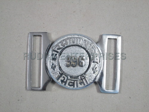Police Buckles - Brass, Standard Size, Silver Color | Unisex Design, Customization Available, Diverse Diameter Options