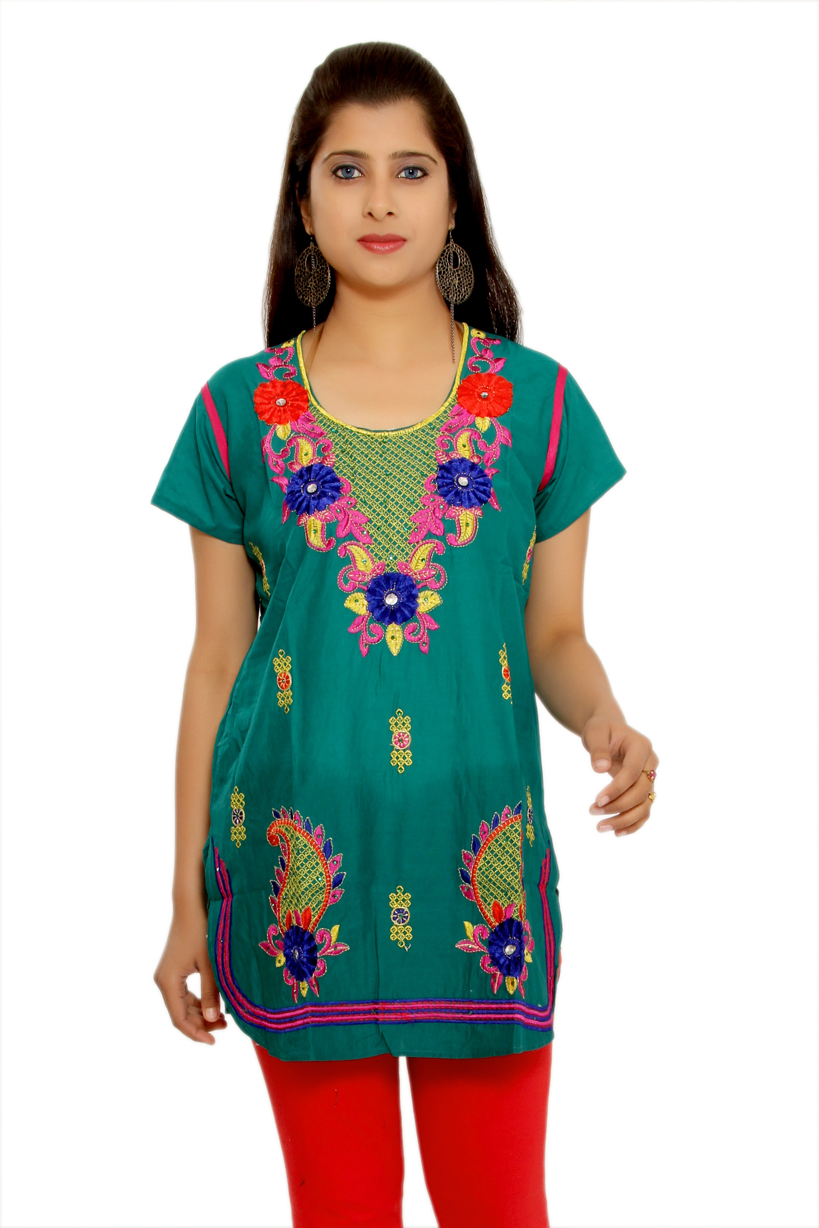 Stone Work Short Kurti