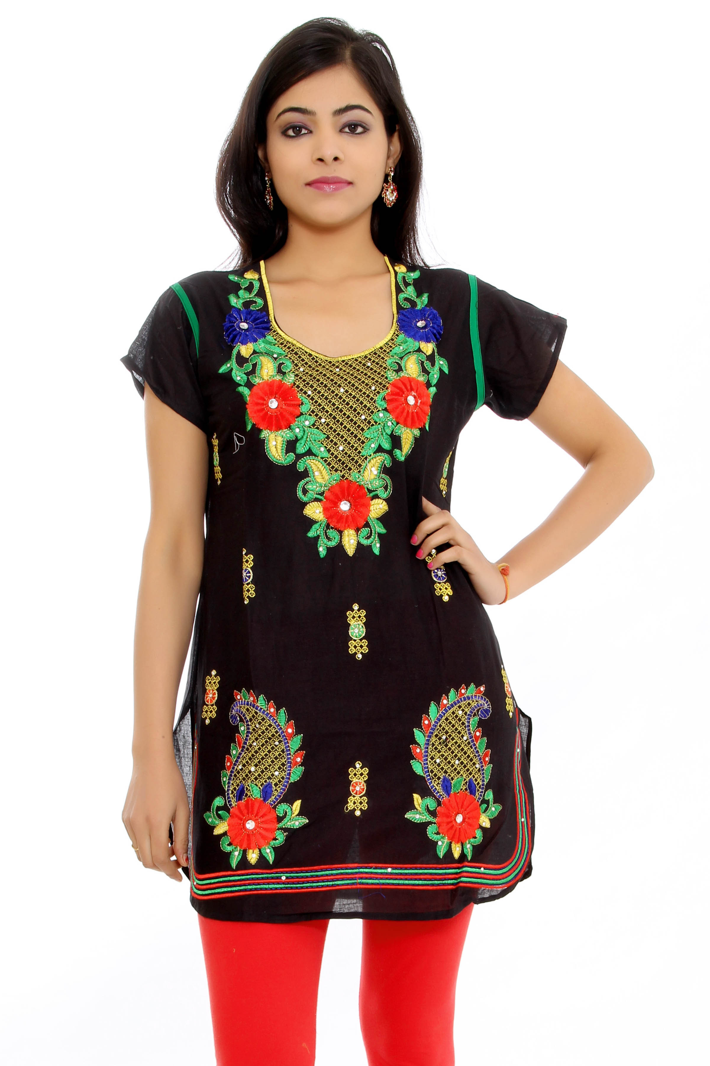 Stone Work Short Kurti