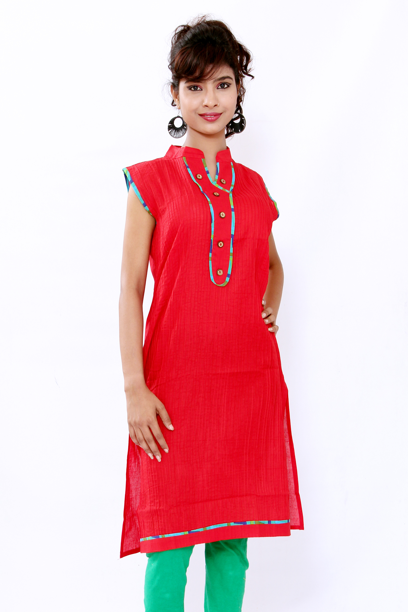 Solid Electric Colour With Large Effect Kurti