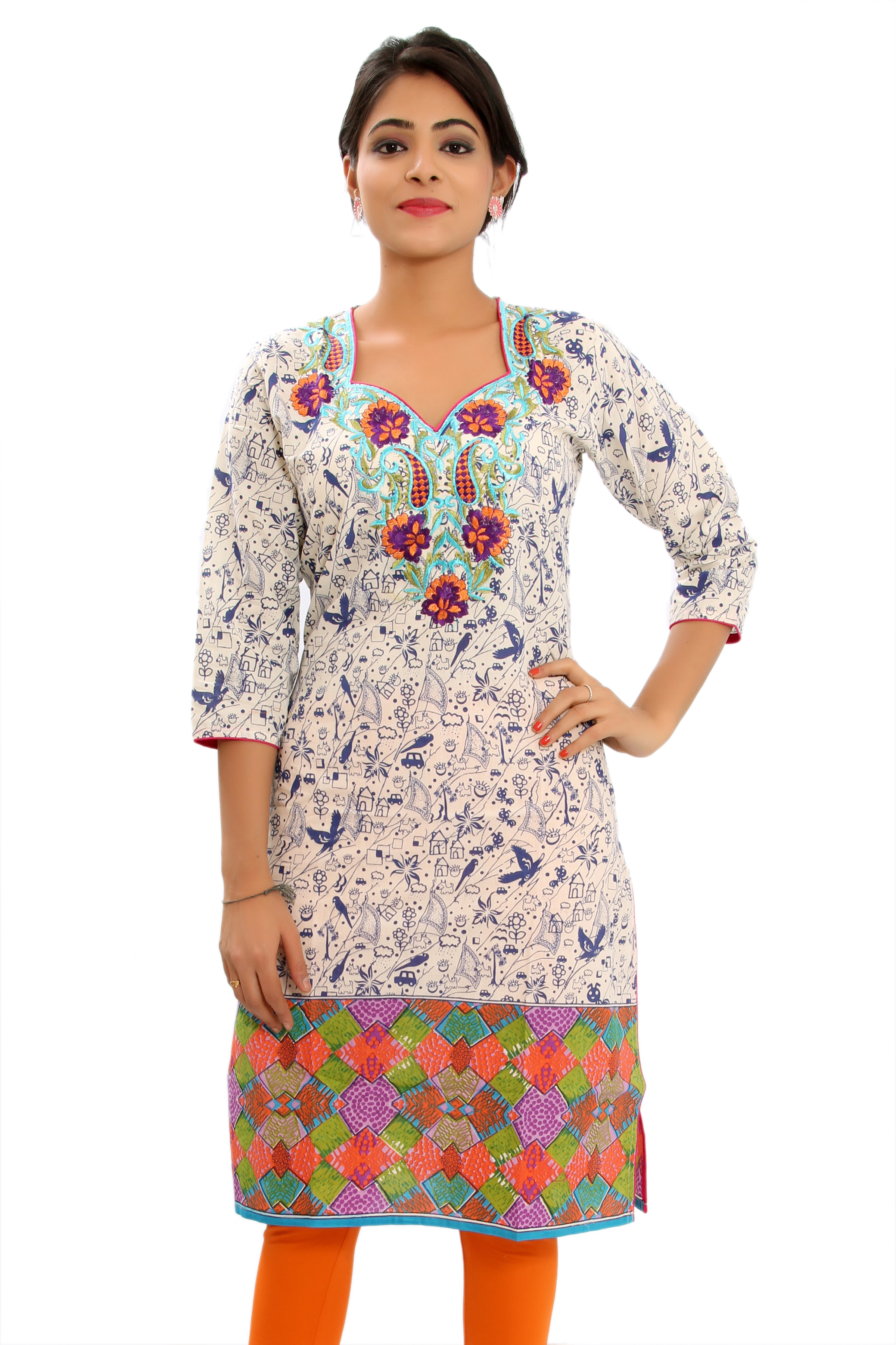 Flower Print Kurti