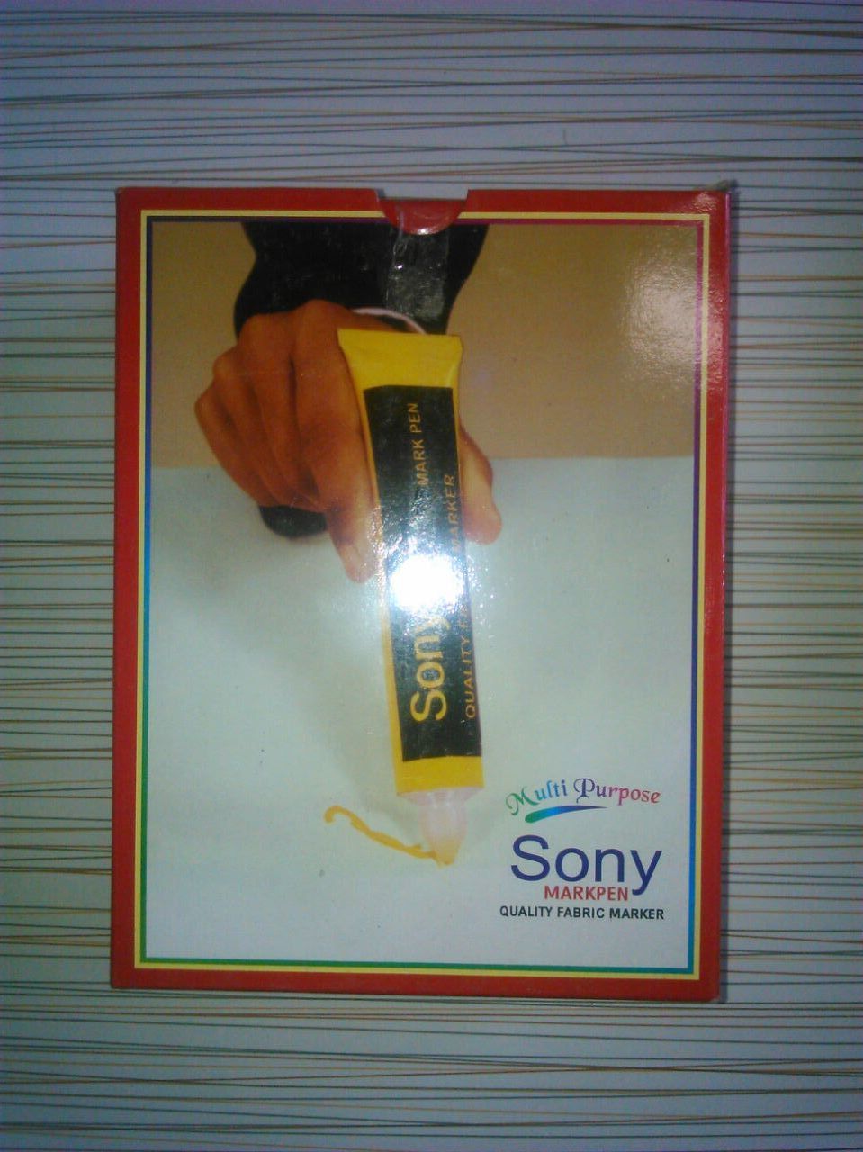 Red Textile Marker Pen