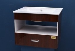 Small Bathroom Cabinet - Color: Brown