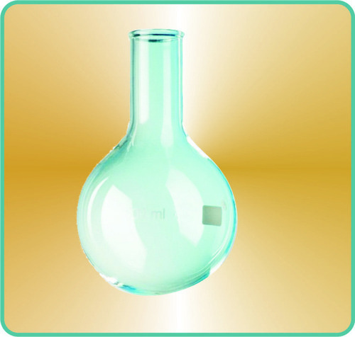 Flask Round Bottom Narrow Neck, With Beaded Rim Din 12347, Iso 1773 - Application: Laboratory