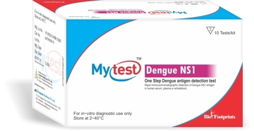 Mytest Dengue NS1 एक प्रोडक्ट है जो डेंगू संक्रमण के लिए एनएस1 एंटीजन का पता लगाने के लिए प्रयोग किया जाता है। यह परीक्षण उच्च संवेदनशीलता और विशिष्टता के साथ उपलब्ध है।