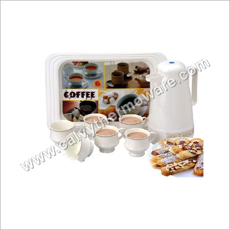 Tea Set - Premium Quality PP and Steel, Lightweight Design with Shiny Finish and Attractive Appearance
