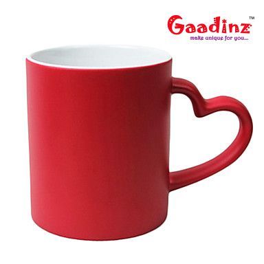 Personalized Heart Handle Magic Mug