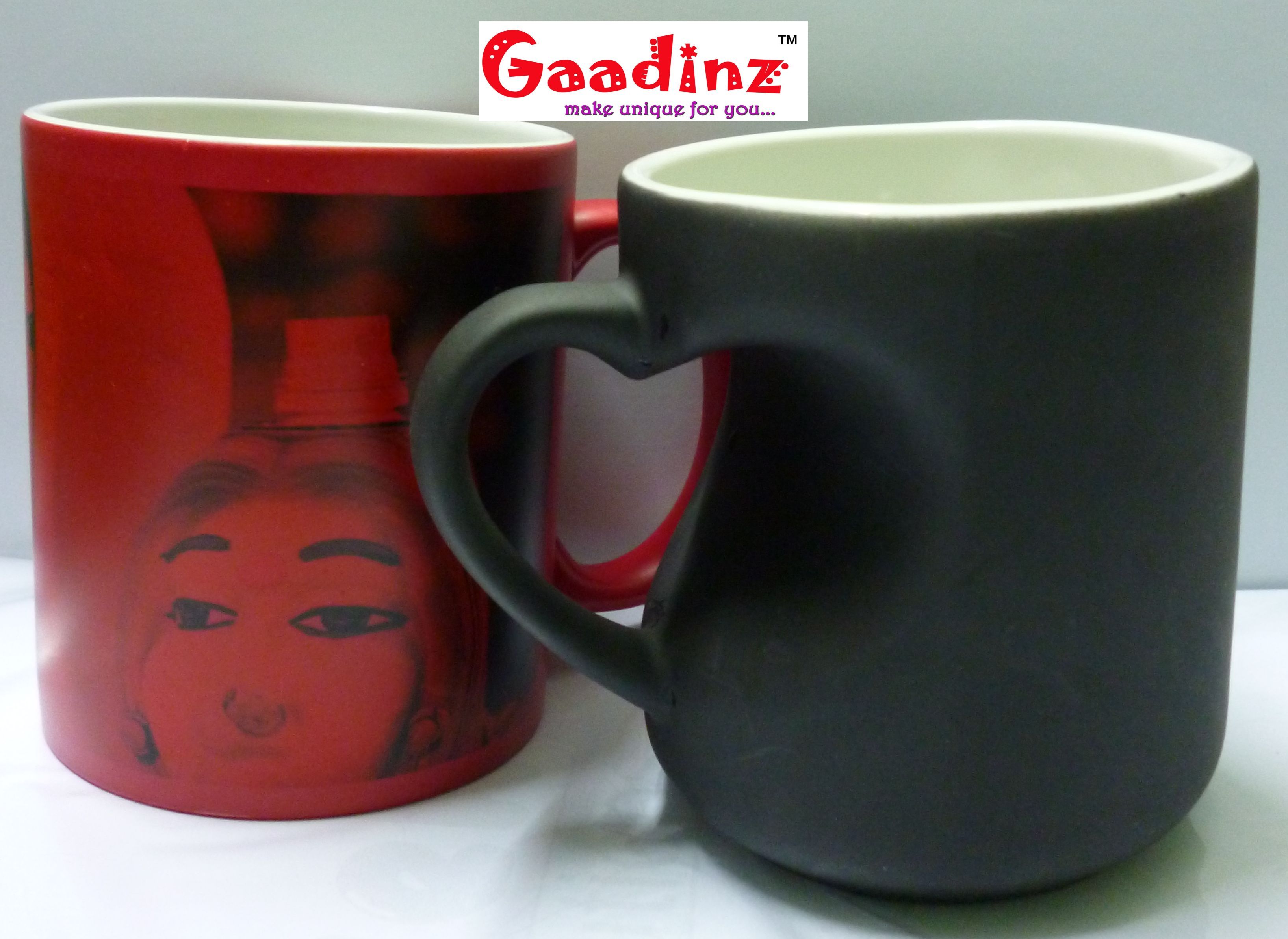 Personalized Heart Handle Magic Mug