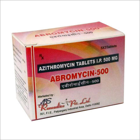 अज़ीथ्रोमाइसिन 500Mg टैबलेट्स IP