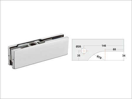 Patch Fittings - Aluminum Alloy & Stainless Steel, 146x34-35 mm Size, Silver Color - Breakage-Free Finish, Lightweight, Durable Design