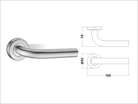 Antique Mortise Handle - Stainless Steel, 160 x 70 x 19/22 mm , Silver Finish and High Quality Standards