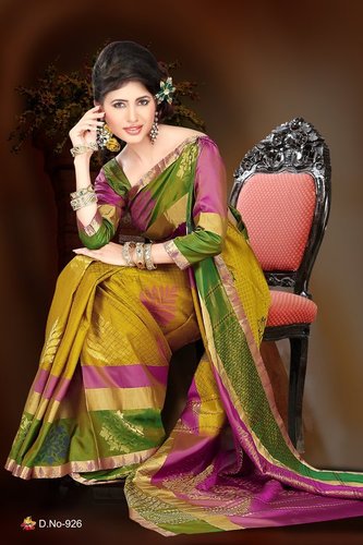 Designer Silk Sarees - Art Silk Fabric | All Colors, Plain Pattern