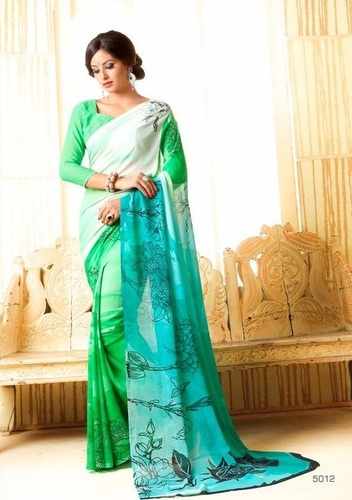 Multi Georgette Printed Sarees