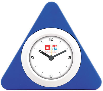 Table Clock - Fiber, Diameter 10cm, Height 5cm, Color Black | Accurate Timekeeping, Lightweight, Intricate Design, Attractive Pattern