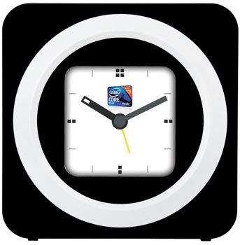 Table Clock - Fiber, Diameter 10cm, Height 5cm, Color Black | Accurate Timekeeping, Lightweight, Intricate Design, Attractive Pattern