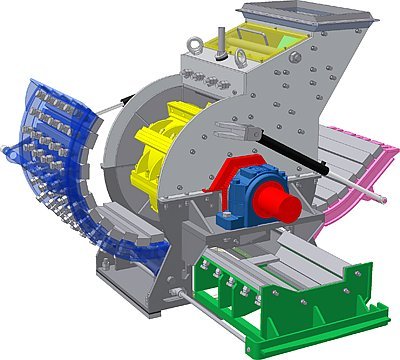 Yellow Full Circle Hammer Mill