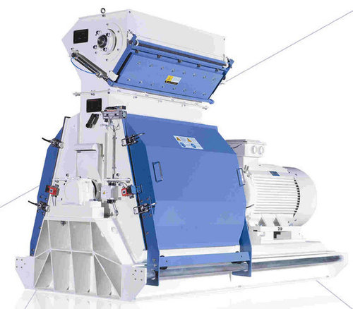 Blue Full Circle Hammer Mill With Feeder