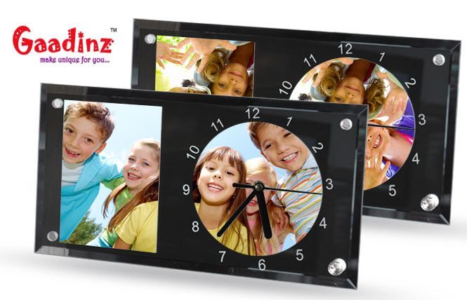 Personalized Photo Glass Clock
