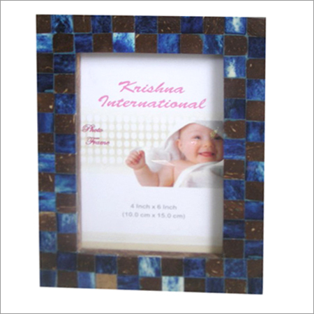 तस्वीर का फ्रेम - 4x6 (हड्डी और नारियल के खोल)