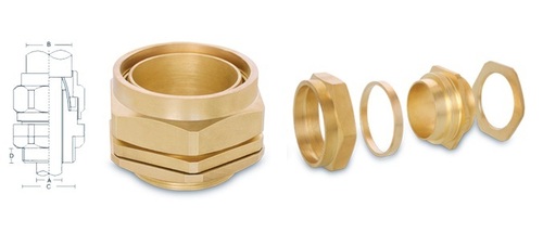 BW 4 पीतल के केबल ग्लैंड्स