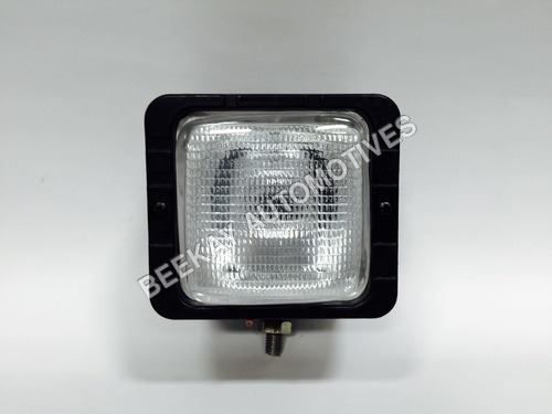 Working Lamp JCB - PVC Plastic, Square Shape, White Color, 12-24 Volt | Shockproof, Optimum Performance, Longer Functional Life, Robust Design