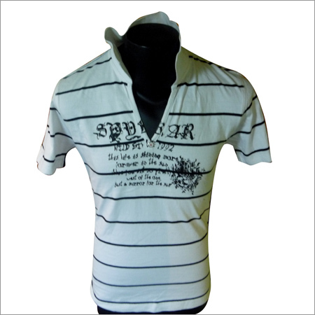 बटन रहित कपास की टी-शर्ट