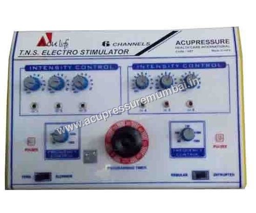 व्हाइट एंड ब्लू इलेक्ट्रो स्टिमुलेटर 6 आउटपुट T.N.S.