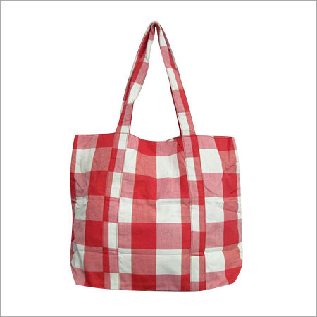 कॉटन बैग मद्रास चेक