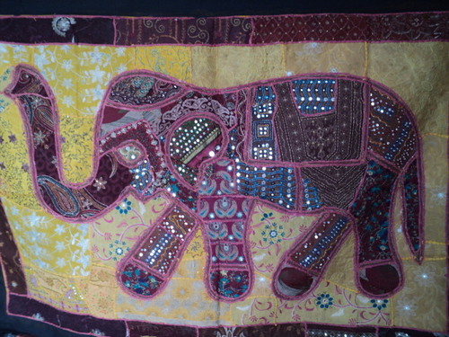 Multi Patchwork Elephant Wall Hangings