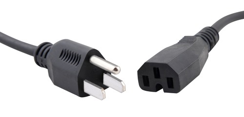 3 पिन अमेरिकन प्लग कॉर्ड (तार: 23/36 SWG)