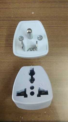 3 Pin American Conversion Plug - White, Input 230V, Rated Voltage 230V, Designed for Home Electronics | Compact Design, Testing Warranty
