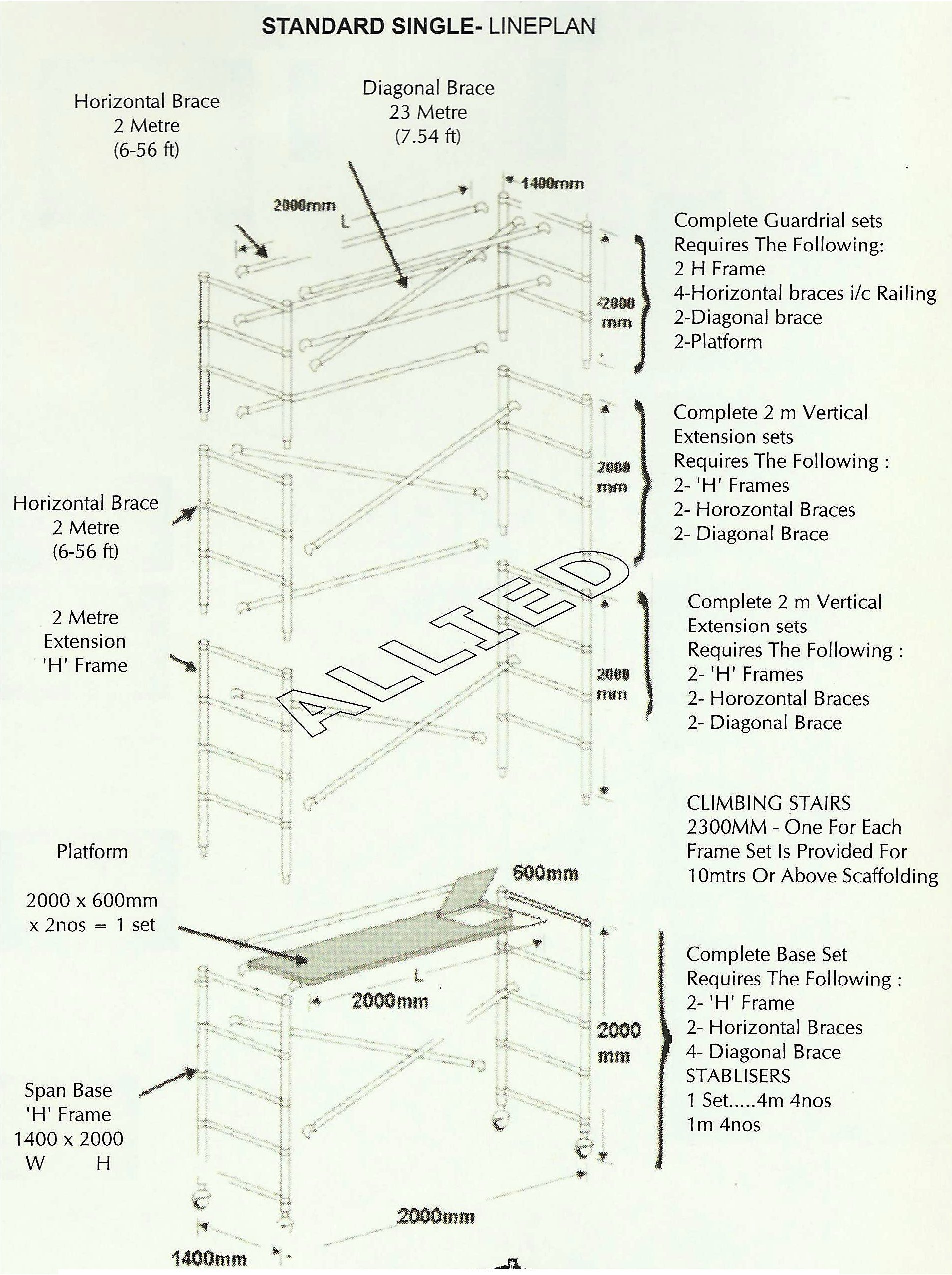 Aluminium Scaffolding Frame