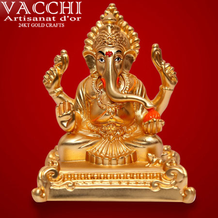 Gold Plated Ganesha Statue