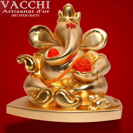 Gold Plated Ganesha Idol 