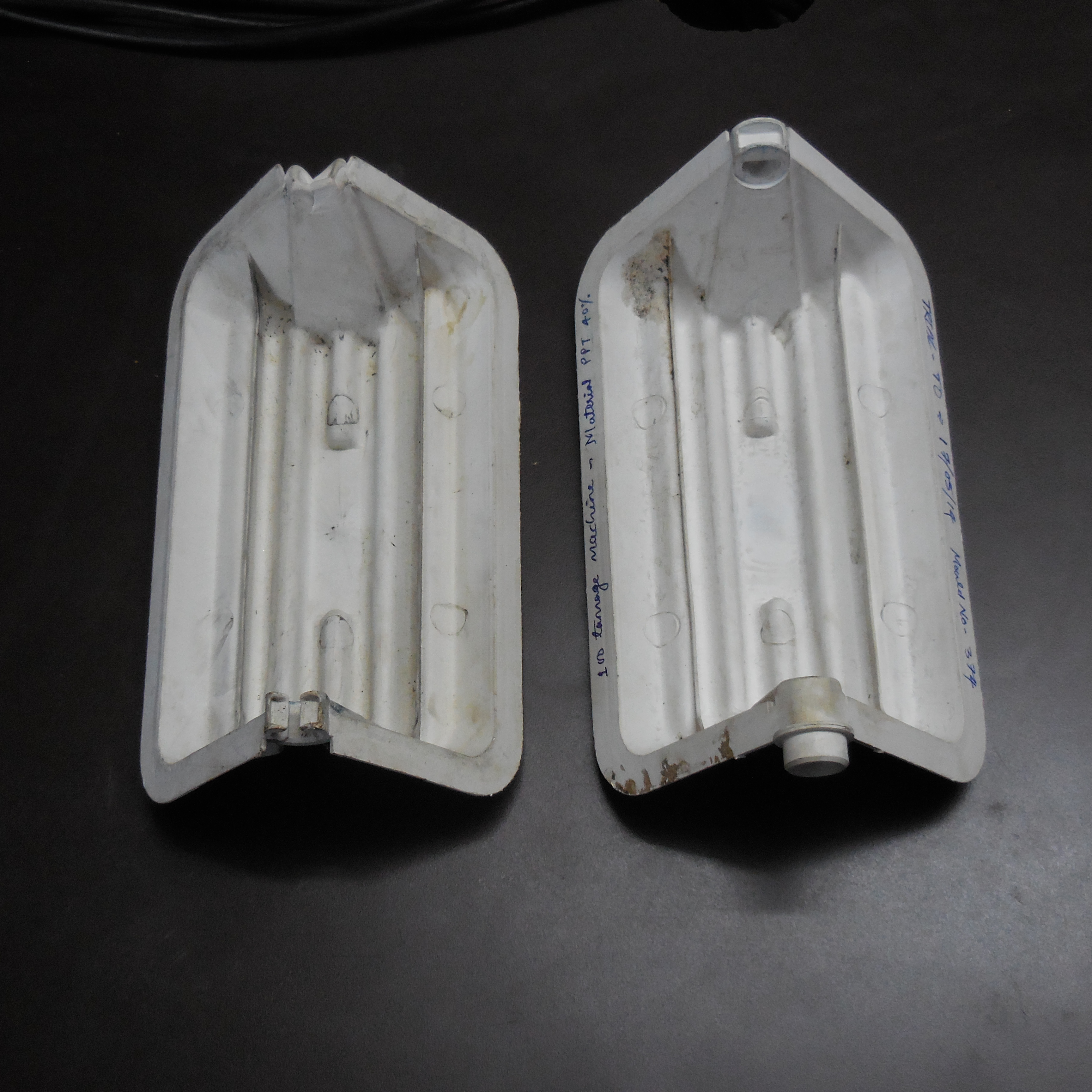 Injection Moulded Component - Polypropylene, 100mm X 50mm X 20mm , Matte White Finish With +/- 0.5mm Tolerance