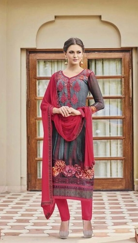 Multi-Color Georgette Festive Wear Salwar Suit